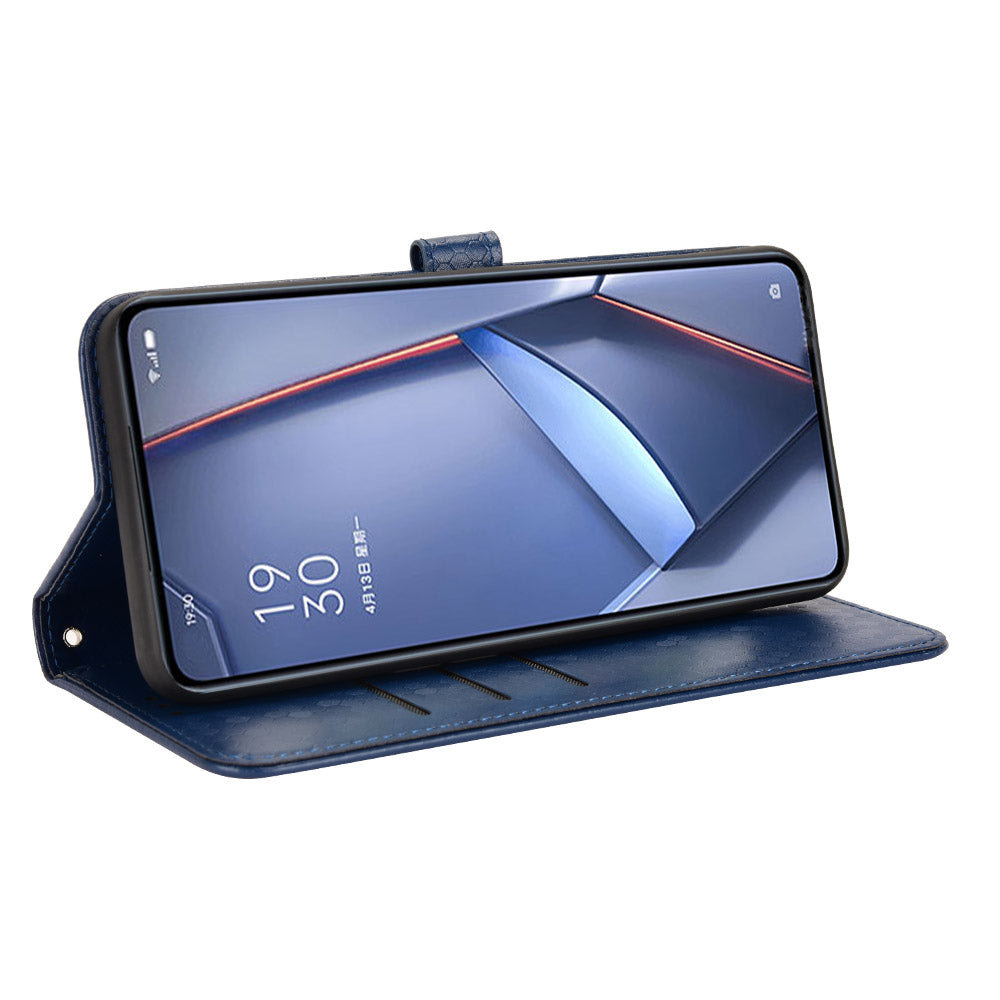 For Samsung Galaxy S24+ Magnetic Case PU Leather Imprinted Dots Pattern Wallet Cover - Dark Blue For Samsung Galaxy S24+ Magnetic Case PU Leather Imprinted Dots Pattern Wallet Cover - Dark Blue